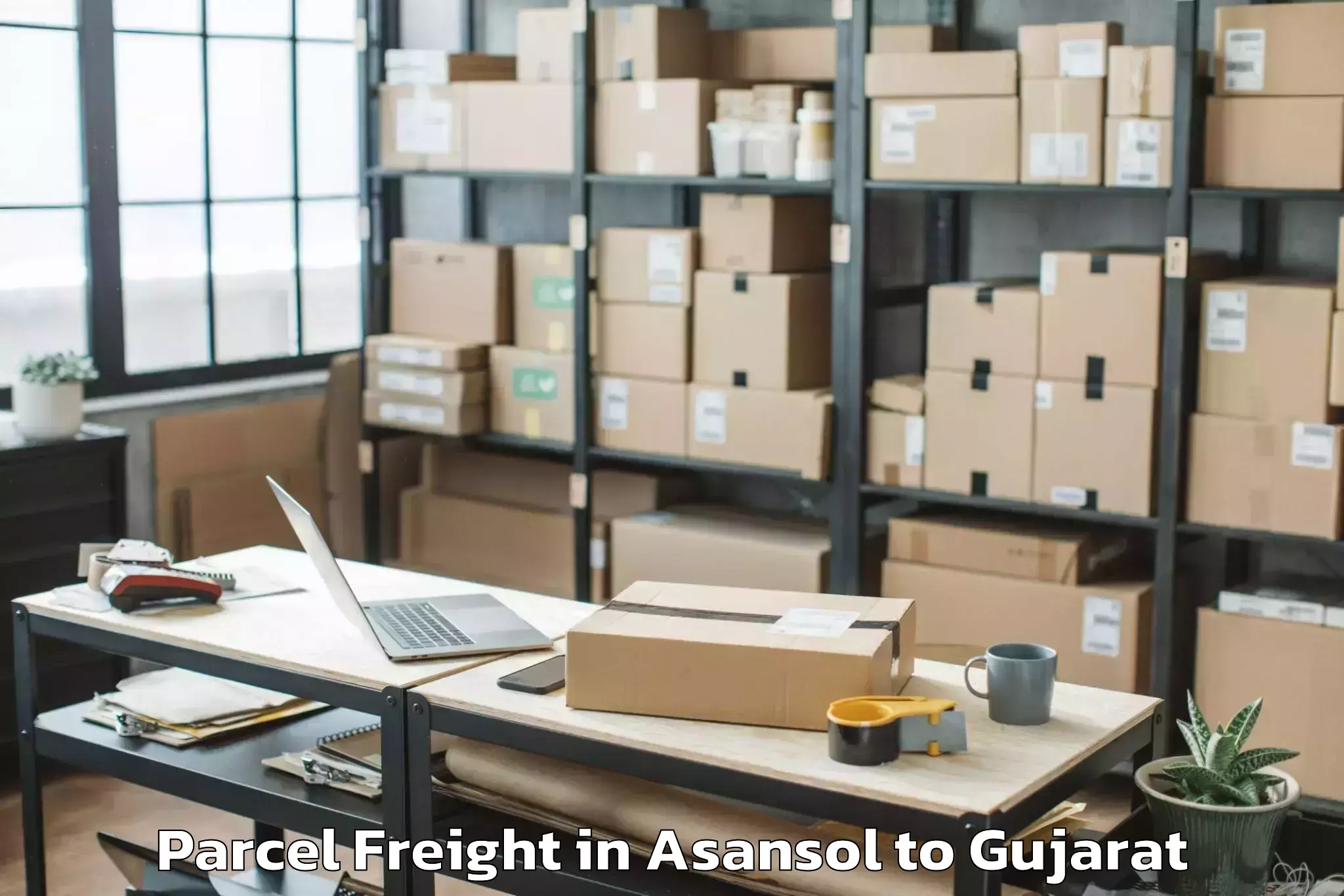 Top Asansol to Olpad Parcel Freight Available